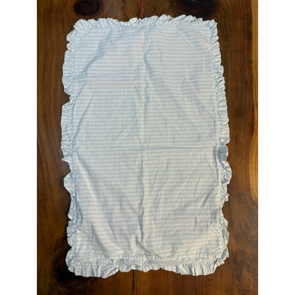 Simply Shabby Chic Faded Paper Rose Floral Pillow Sham Cotton Stripe D3-24
